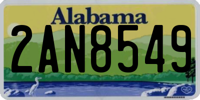 AL license plate 2AN8549