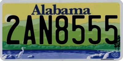 AL license plate 2AN8555
