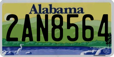 AL license plate 2AN8564