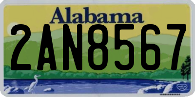 AL license plate 2AN8567
