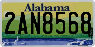 AL license plate 2AN8568