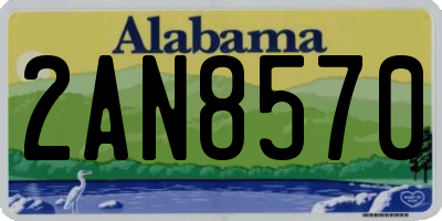 AL license plate 2AN8570
