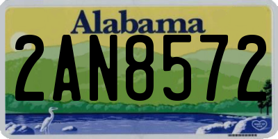 AL license plate 2AN8572