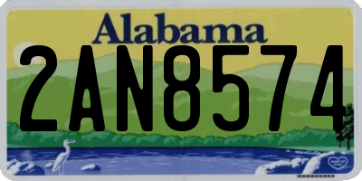 AL license plate 2AN8574