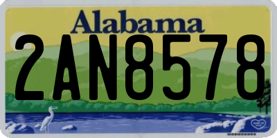 AL license plate 2AN8578