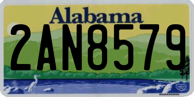 AL license plate 2AN8579