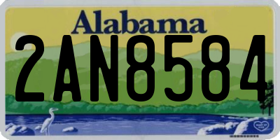 AL license plate 2AN8584