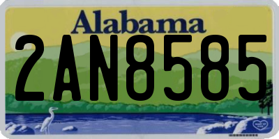 AL license plate 2AN8585