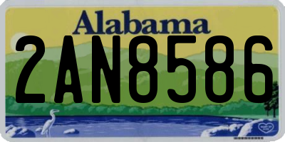 AL license plate 2AN8586