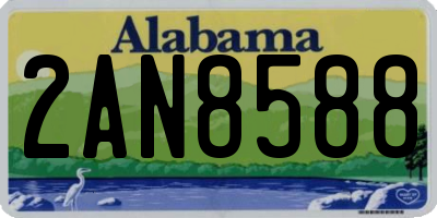 AL license plate 2AN8588