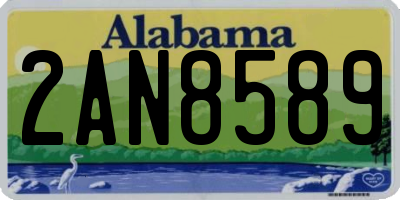 AL license plate 2AN8589
