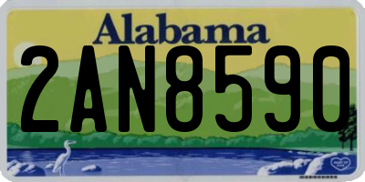 AL license plate 2AN8590