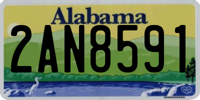 AL license plate 2AN8591