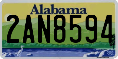 AL license plate 2AN8594