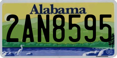 AL license plate 2AN8595