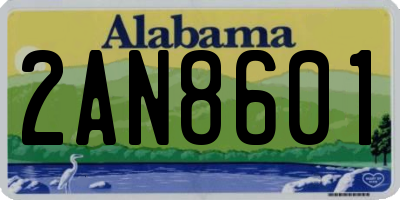 AL license plate 2AN8601