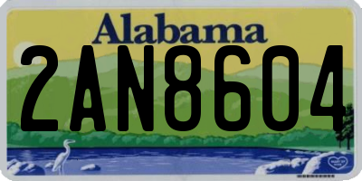 AL license plate 2AN8604