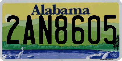 AL license plate 2AN8605
