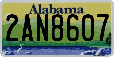 AL license plate 2AN8607
