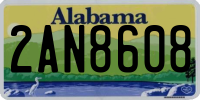 AL license plate 2AN8608