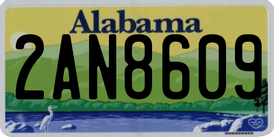 AL license plate 2AN8609