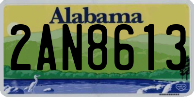 AL license plate 2AN8613