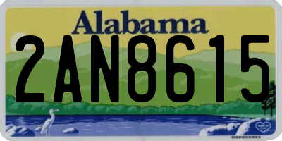 AL license plate 2AN8615