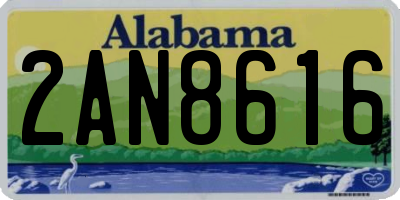 AL license plate 2AN8616