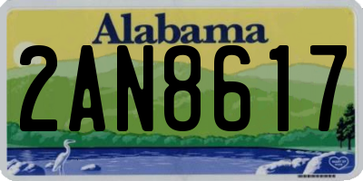 AL license plate 2AN8617