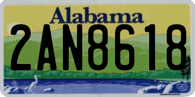 AL license plate 2AN8618