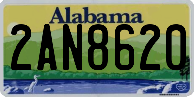 AL license plate 2AN8620