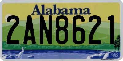 AL license plate 2AN8621