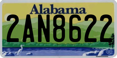 AL license plate 2AN8622