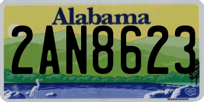 AL license plate 2AN8623