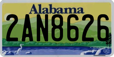 AL license plate 2AN8626
