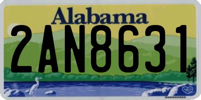 AL license plate 2AN8631