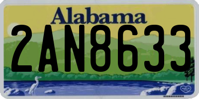 AL license plate 2AN8633