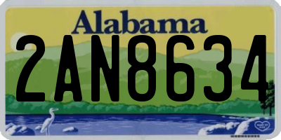 AL license plate 2AN8634