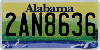 AL license plate 2AN8636