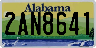 AL license plate 2AN8641