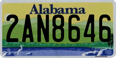 AL license plate 2AN8646