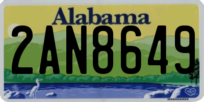 AL license plate 2AN8649