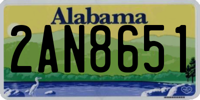 AL license plate 2AN8651