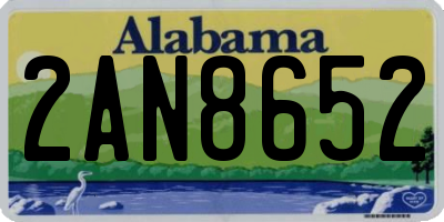 AL license plate 2AN8652