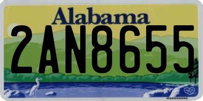 AL license plate 2AN8655