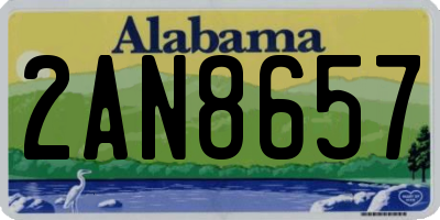 AL license plate 2AN8657