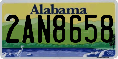AL license plate 2AN8658