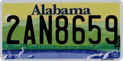AL license plate 2AN8659