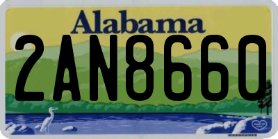 AL license plate 2AN8660