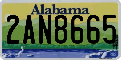 AL license plate 2AN8665